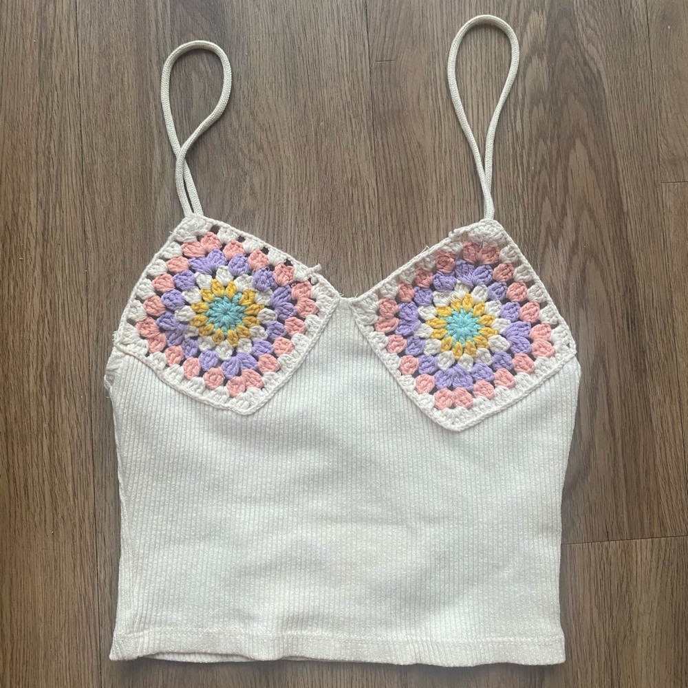 NWT ZARA CROCHET TOP